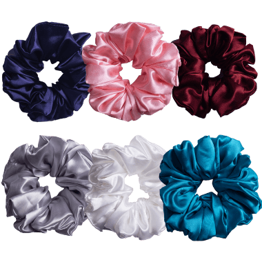 BLISS SILK XL Scrunchies - Pack of 6