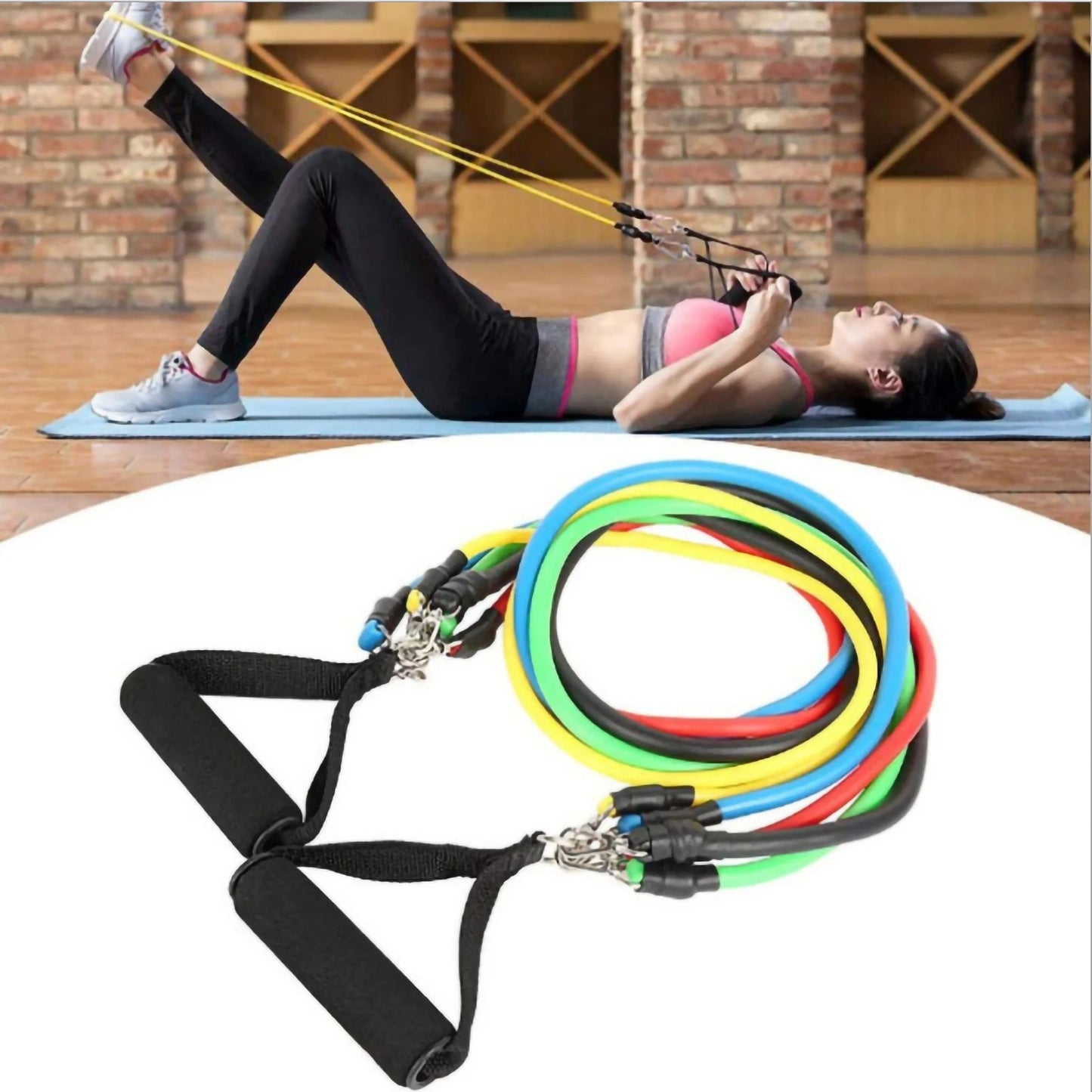 11Pcs Fitness Resistance Bands Set