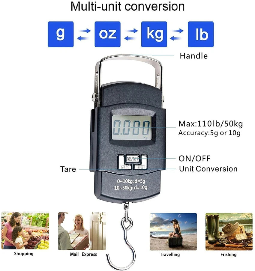 50kg Digital LED Luggage Weighing Scale