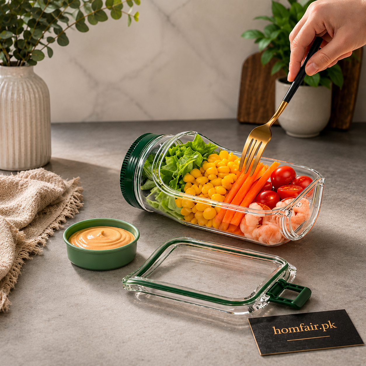 Fresh Vault Luxe Leakproof Salad Jar