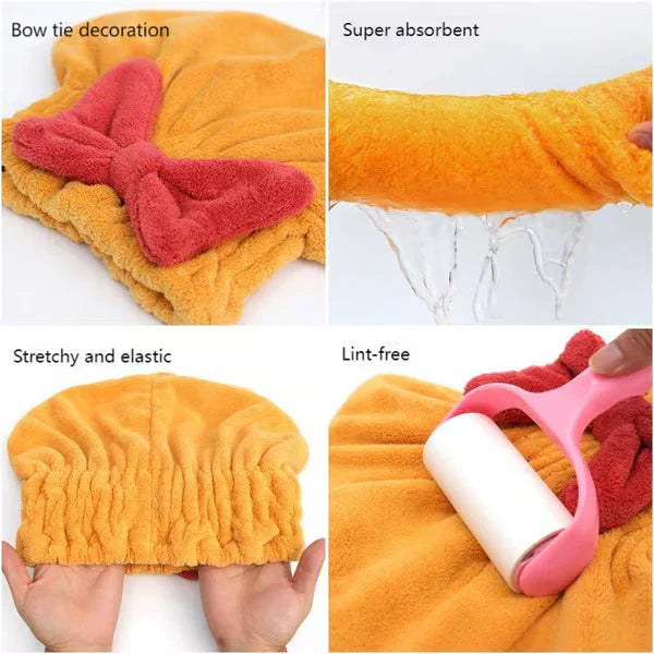 Microfiber Hair Drying Cap (Pack of 2)