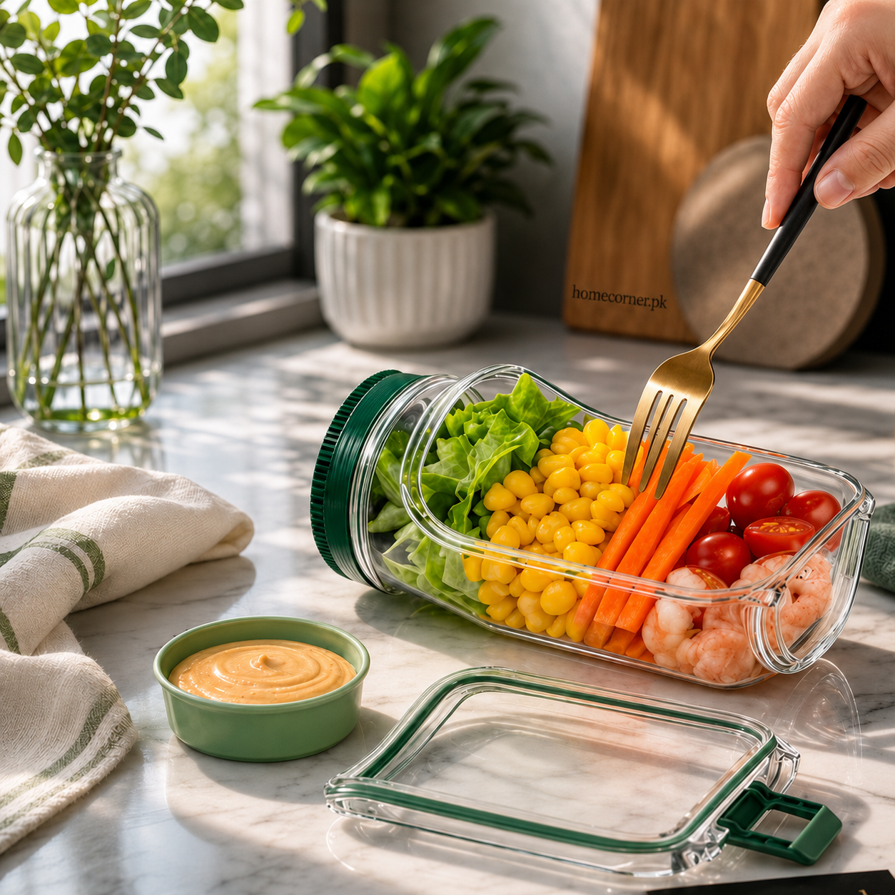 Fresh Vault Luxe Leakproof Salad Jar