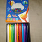 Pack of 12 Art Supply Childs Plastic Crayon with box