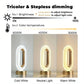 Recharable luxury oval shaped  Crystal table lamp with 3 colour