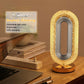 Recharable luxury oval shaped  Crystal table lamp with 3 colour